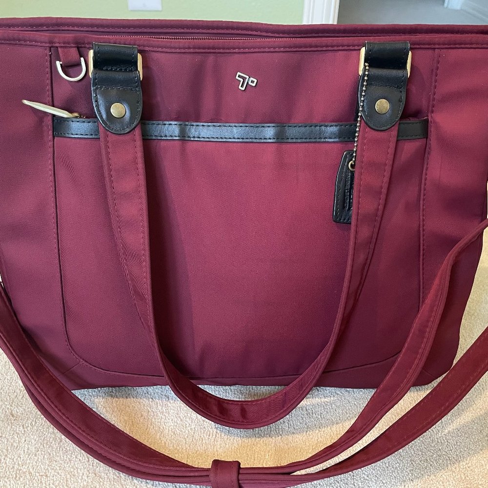 Travelon Burgandy with Black Details Anti-theft Limited Tote Bag